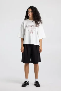 Bermuda Nalia regular loose fit bermuda met medium waist