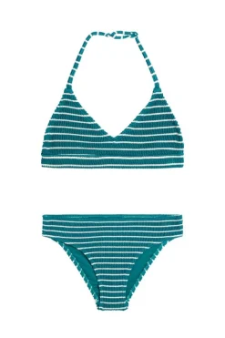 Bikiniset Lily Jr gestructureerde bikiniset met witte strepen