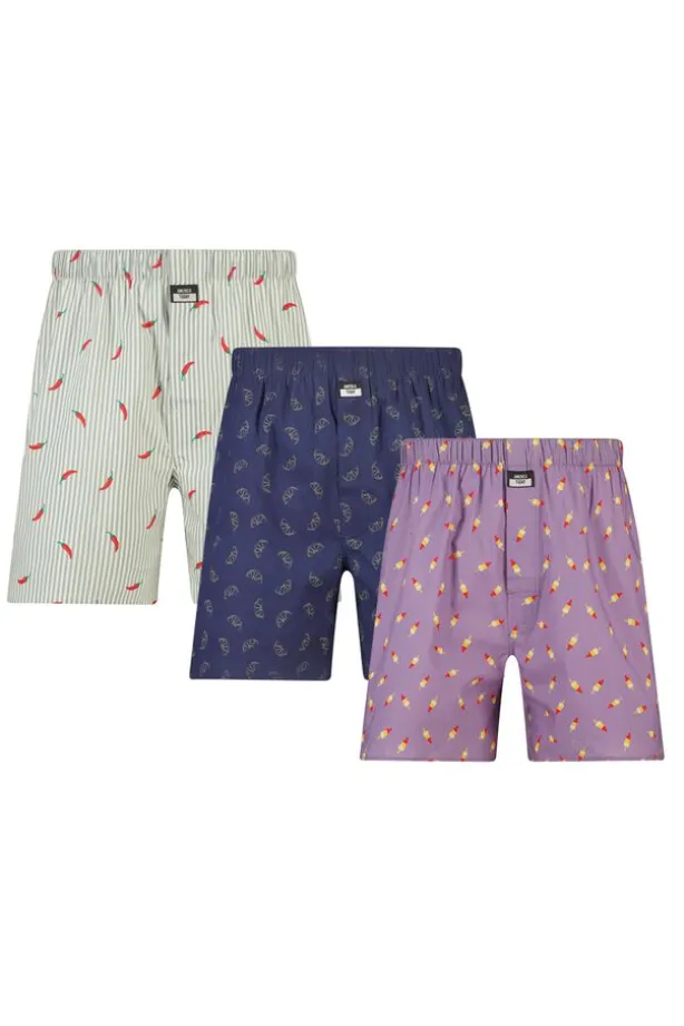 Boxershort Thomas 3P boxershort met wijde pasvorm en all-over print
