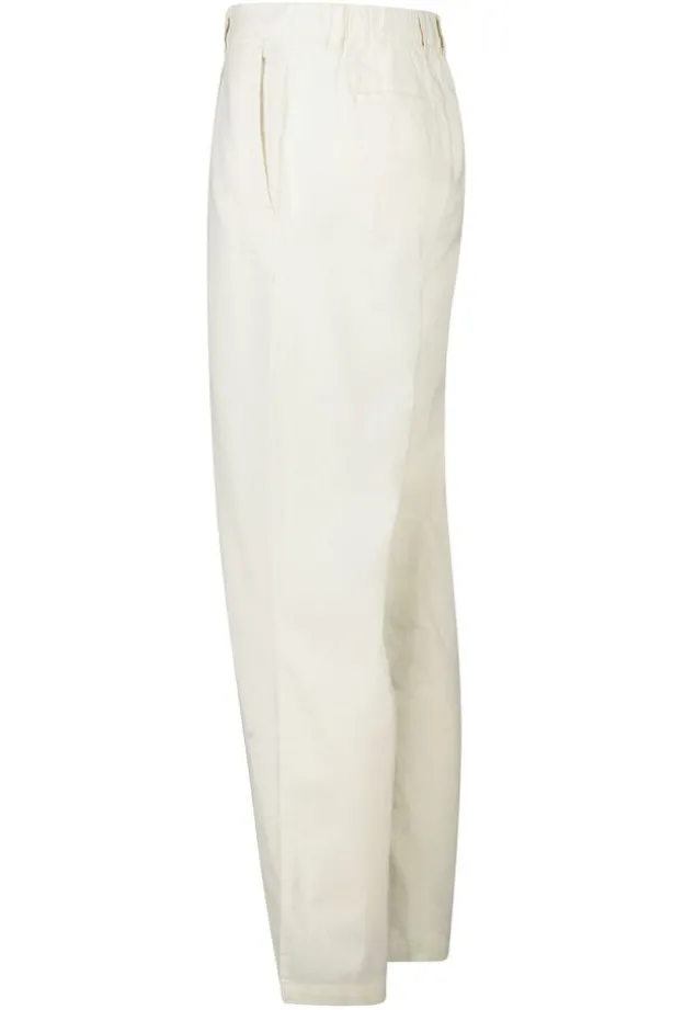 Broek Patrick straight fit linnen broek met elastische tailleband
