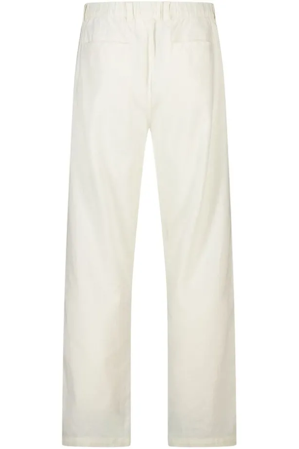Broek Patrick straight fit linnen broek met elastische tailleband