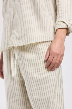 Broek Phillon straight fit linnen broek met elastische tailleband