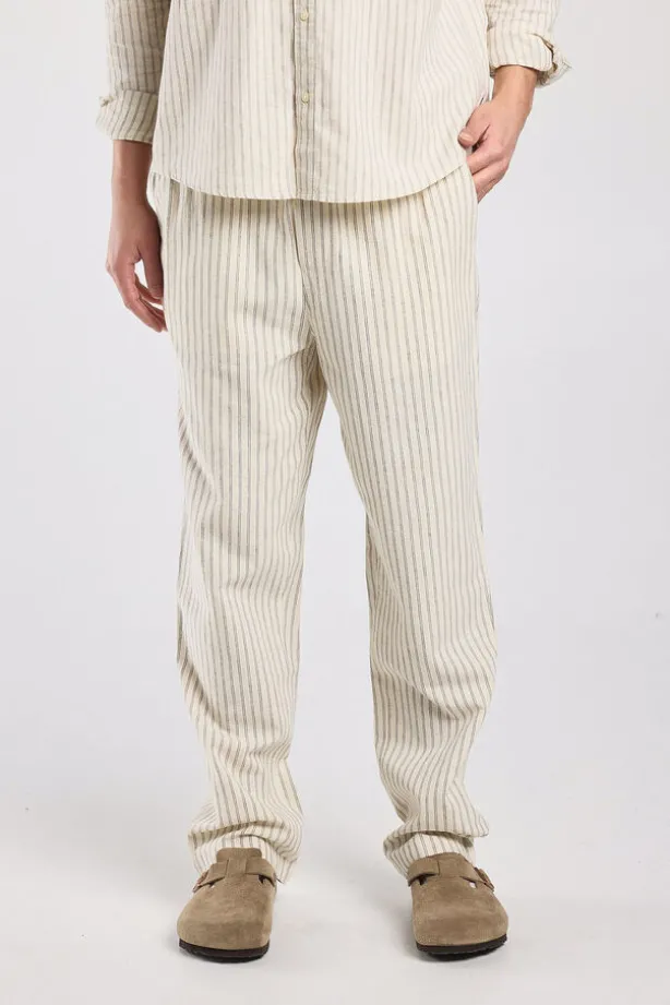 Broek Phillon straight fit linnen broek met elastische tailleband