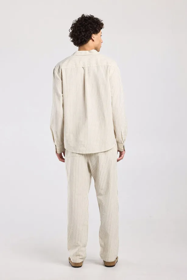 Broek Phillon straight fit linnen broek met elastische tailleband