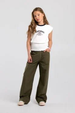 Broek Portia Jr wide leg broek met elastische waistband