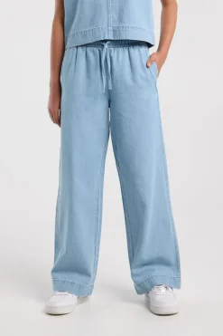 Broek Primrose Jr denim broek met elastische taille en koorden