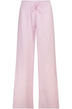 Broek Promise linnen broek met high waist en trekkoord