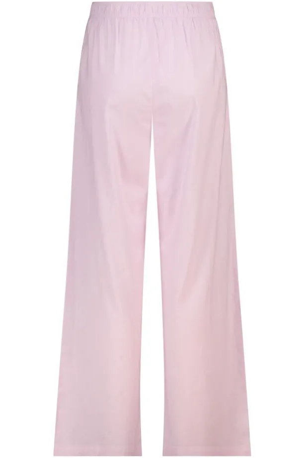 Broek Promise linnen broek met high waist en trekkoord