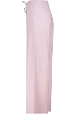 Broek Promise linnen broek met high waist en trekkoord