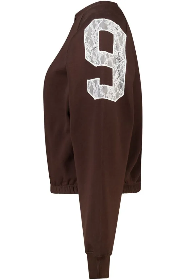 Crewneck sweater Sanny oversized crewneck met elastische zoom
