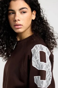 Crewneck sweater Sanny oversized crewneck met elastische zoom