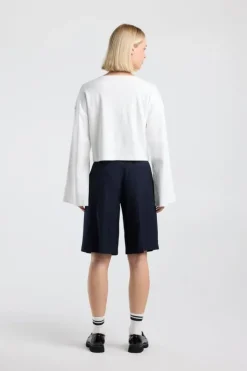 Cropped longsleeve Liloa cropped longsleeve van stevige interlock