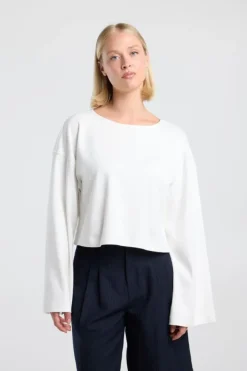 Cropped longsleeve Liloa cropped longsleeve van stevige interlock