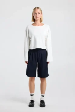 Cropped longsleeve Liloa cropped longsleeve van stevige interlock