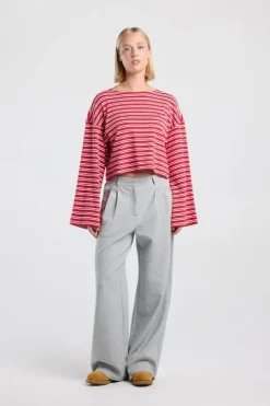 Cropped longsleeve Liloa cropped longsleeve van stevige interlock