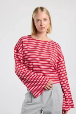 Cropped longsleeve Liloa cropped longsleeve van stevige interlock
