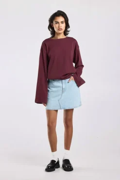Denim rok Ryder korte denim rok met zakken