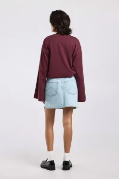 Denim rok Ryder korte denim rok met zakken