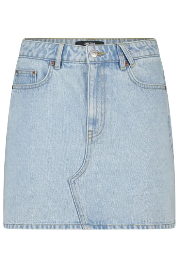 Denim rok Ryder korte denim rok met zakken