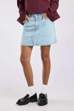 Denim rok Ryder korte denim rok met zakken