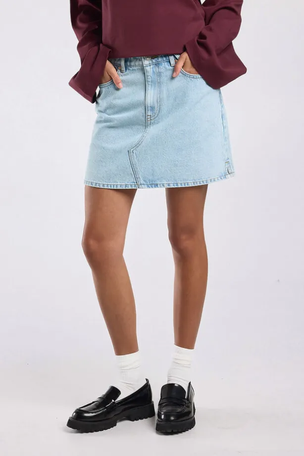 Denim rok Ryder korte denim rok met zakken