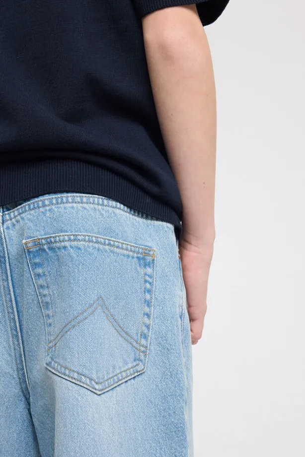 Denim short Nolan Jr baggy denim met elastische taille