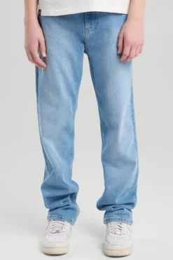 Dexter Jr jeans straight fit jeans met ritssluiting en stretch