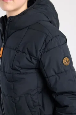 Hooded bomber Jaylan JR Gewatteerde hooded bomber met mouwbadge
