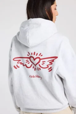 Hoodie Sabeau Hoodie met Keith Haring print