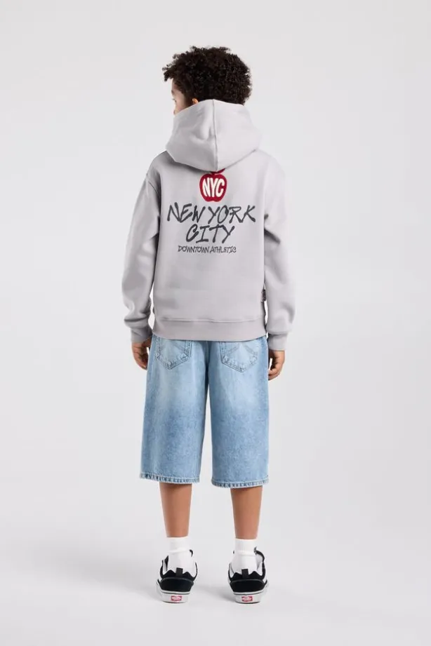 Hoodie Sebas jr regular fit hoodie met borduring en rugprint