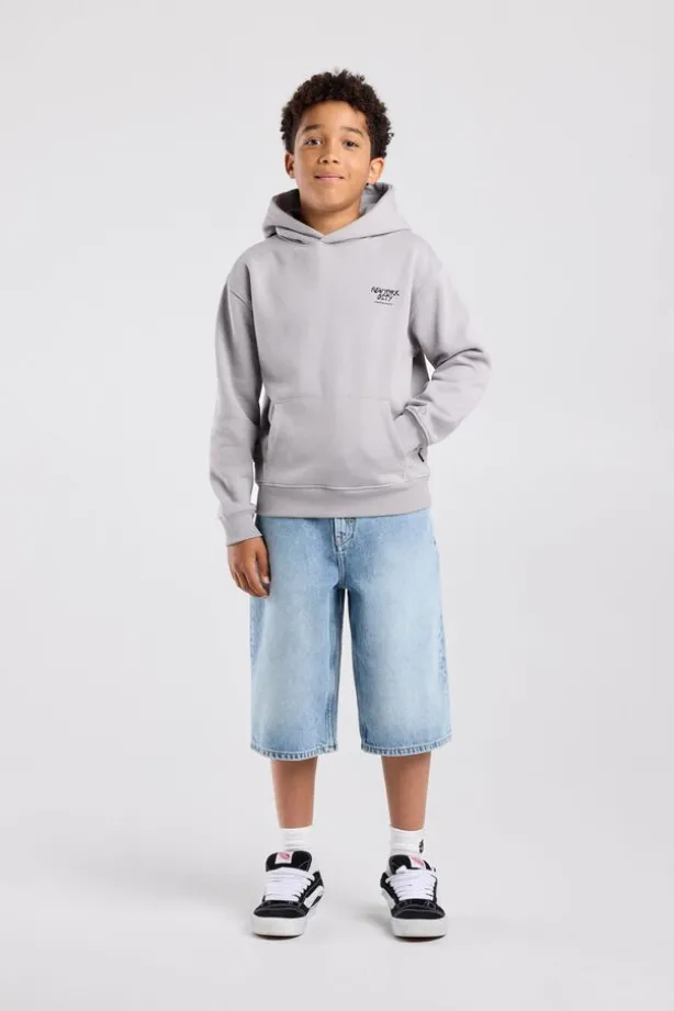 Hoodie Sebas jr regular fit hoodie met borduring en rugprint