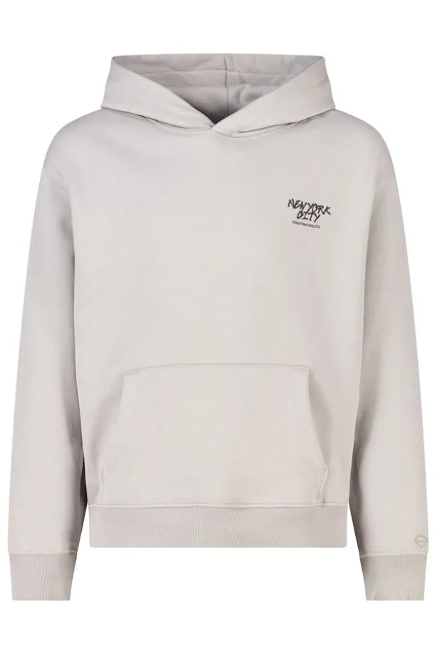 Hoodie Sebas jr regular fit hoodie met borduring en rugprint