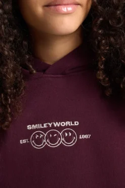 Hoodie Sharon Jr oversized Smileyworld™ hoodie met borduring op de borst