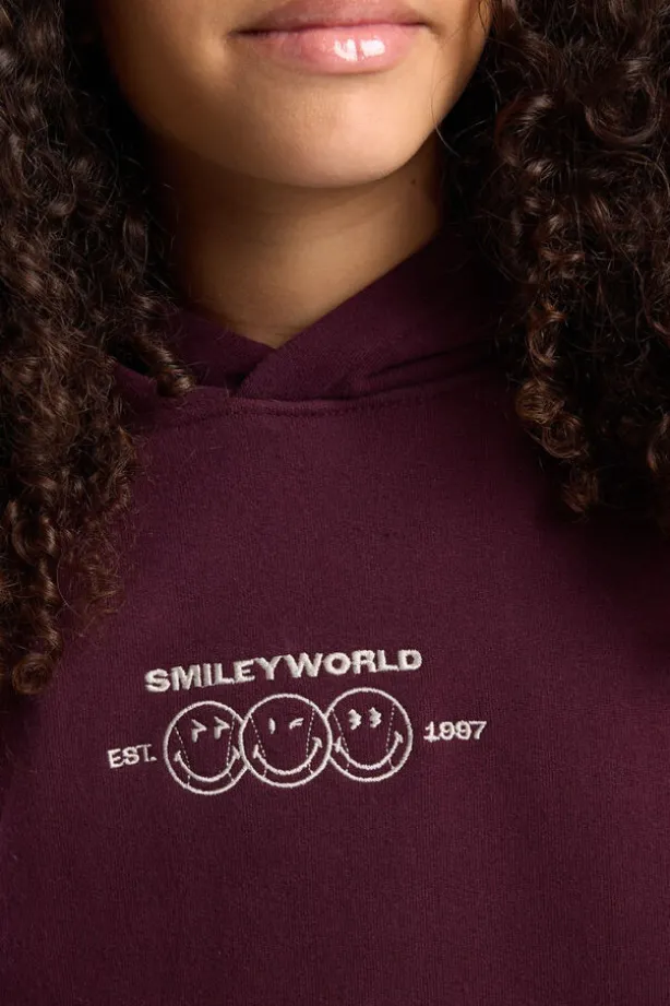 Hoodie Sharon Jr oversized Smileyworld™ hoodie met borduring op de borst