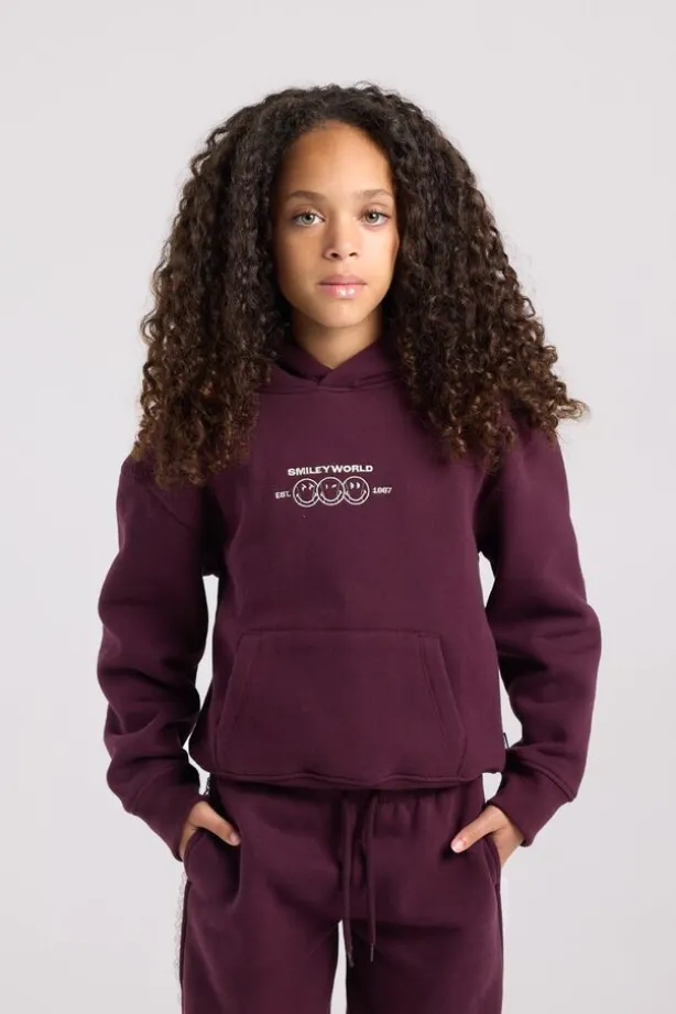 Hoodie Sharon Jr oversized Smileyworld™ hoodie met borduring op de borst