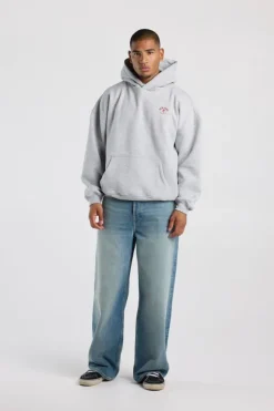 Hoodie Stan loose fit hoodie met chest embroidery