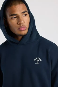 Hoodie Stan loose fit hoodie met chest embroidery