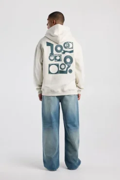 Hoodie Stuss relaxed fit hoodie met Smiley ™ artwork