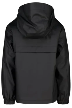 Jael JR raincoat korte regenjas met teddycapuchon en drukknoopsluiting