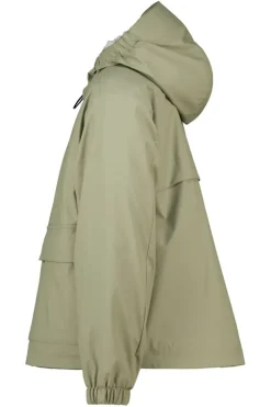 Jael JR raincoat korte regenjas met teddycapuchon en drukknoopsluiting