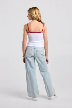 Jeans Carolina Jr wide leg jeans met side plecket