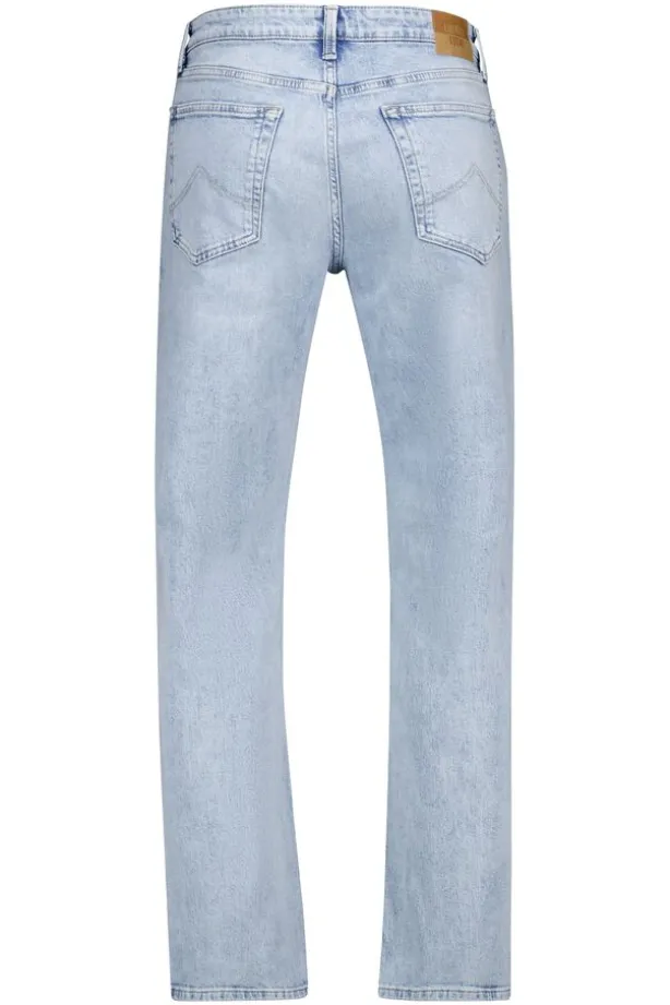 Jeans Dexterstraight fit jeans met knoopsluiting