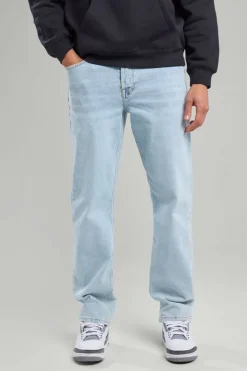 Jeans Dexterstraight fit jeans met knoopsluiting