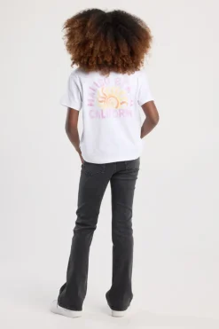 Jeans Emily flare Jr Flared jeans met knoop- en ritssluiting