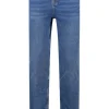 Jeans Neil slim fit jeans met button fly en zwarte wassing