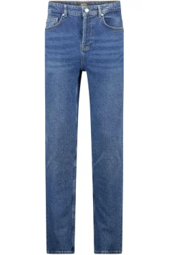 Jeans Neil slim fit jeans met button fly en zwarte wassing