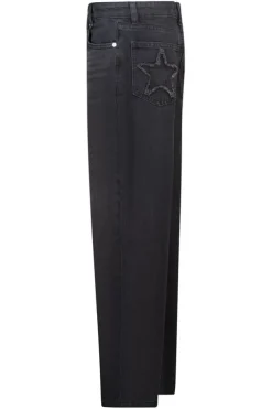Jeans Phoenix Jr loose fit jeans met ster patches