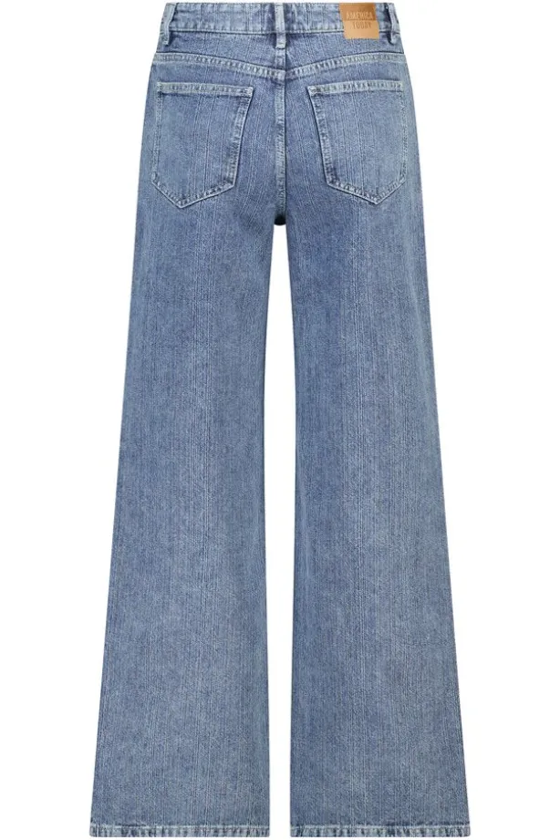 Jeans Tempe medium waist jeans met wide fit