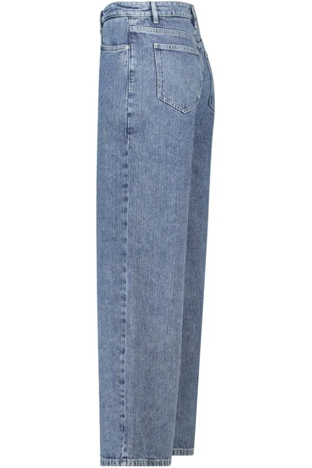 Jeans Tempe medium waist jeans met wide fit