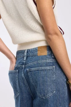 Jeans Tempe medium waist jeans met wide fit